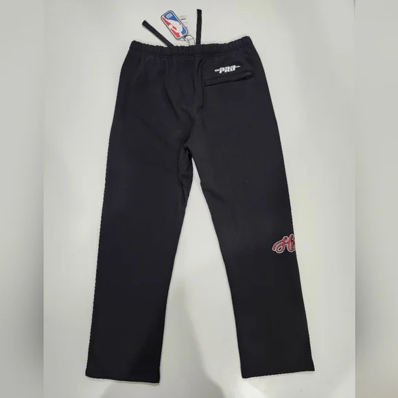 Pro Standard Houston Rockets Patches Black Athletic Pants Men’s Large Brand NWT